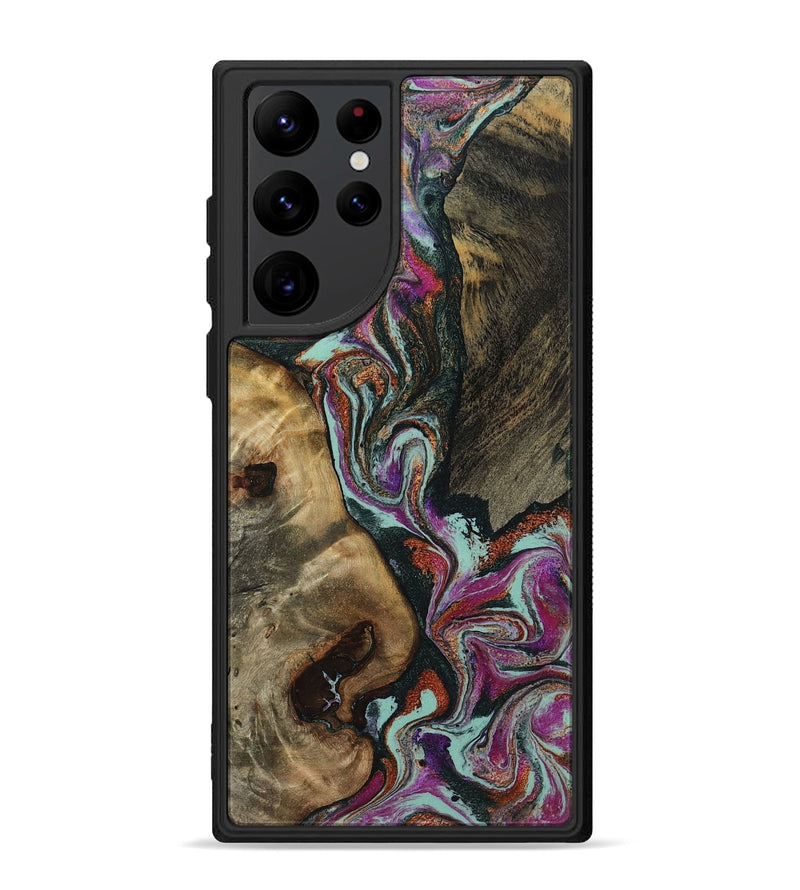 Galaxy S22 Ultra Wood Phone Case - Vern (Green, 801784)