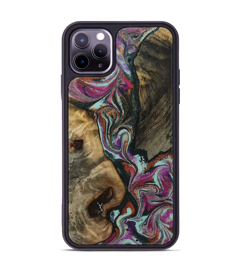 iPhone 11 Pro Max Wood Phone Case - Vern (Green, 801784)
