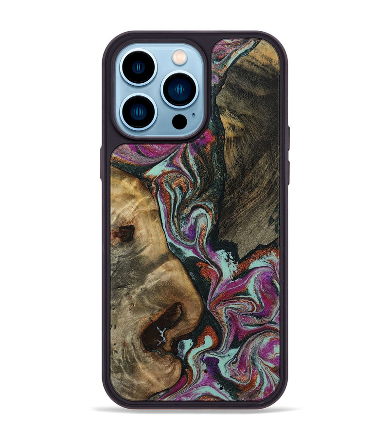 iPhone 14 Pro Max Wood Phone Case - Vern (Green, 801784)