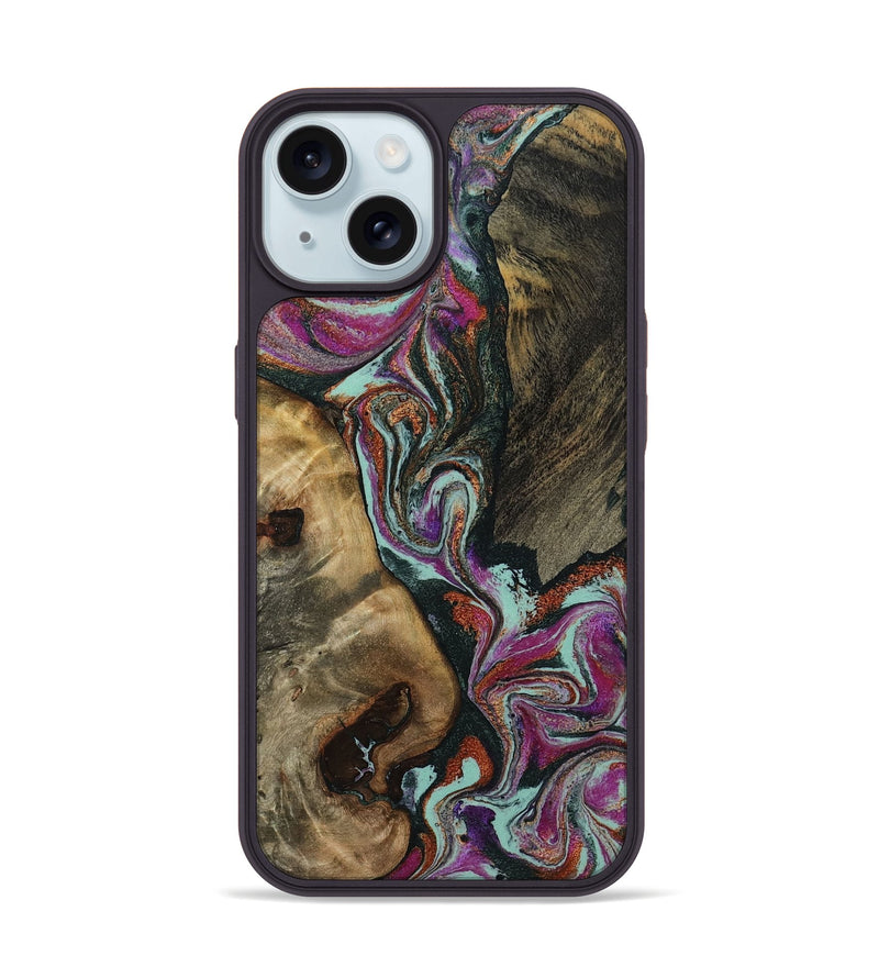iPhone 15 Wood Phone Case - Vern (Green, 801784)