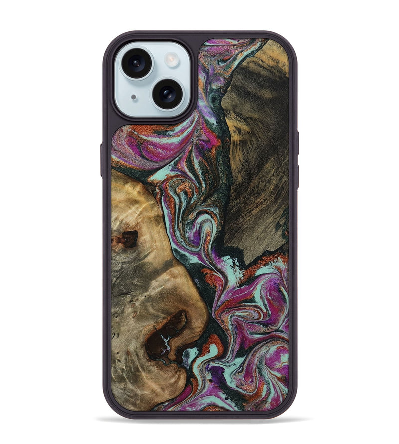 iPhone 15 Plus Wood Phone Case - Vern (Green, 801784)