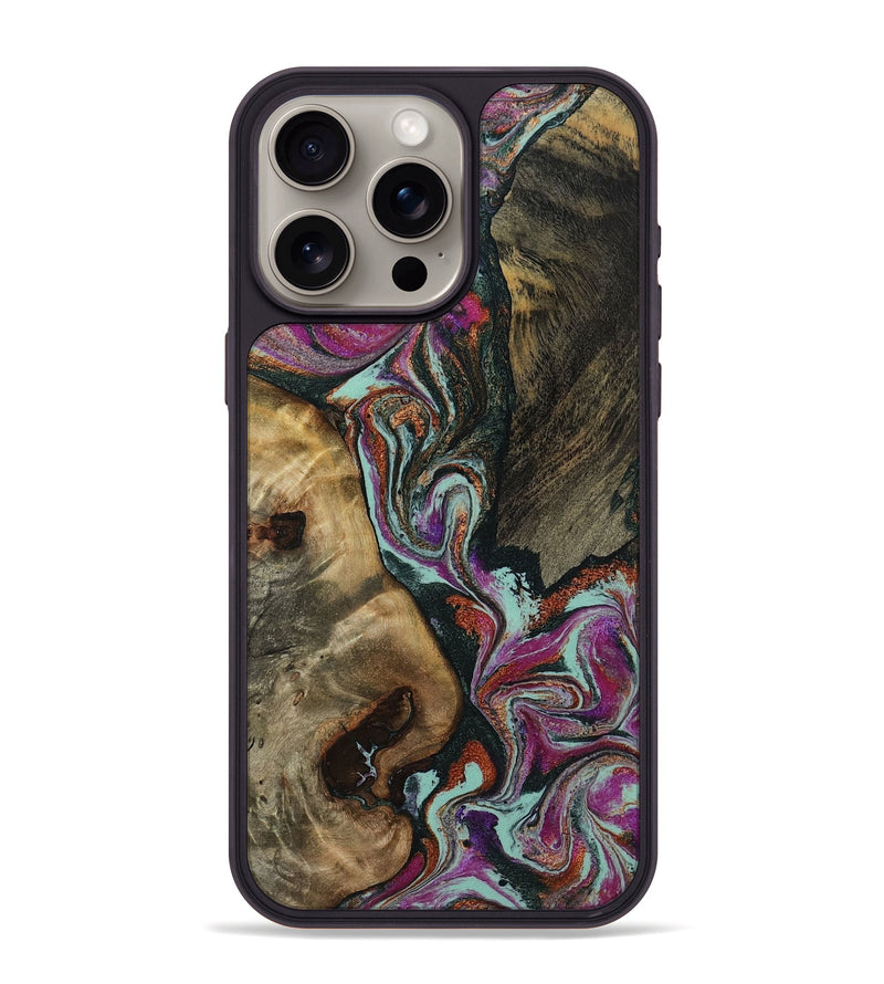 iPhone 15 Pro Max Wood Phone Case - Vern (Green, 801784)
