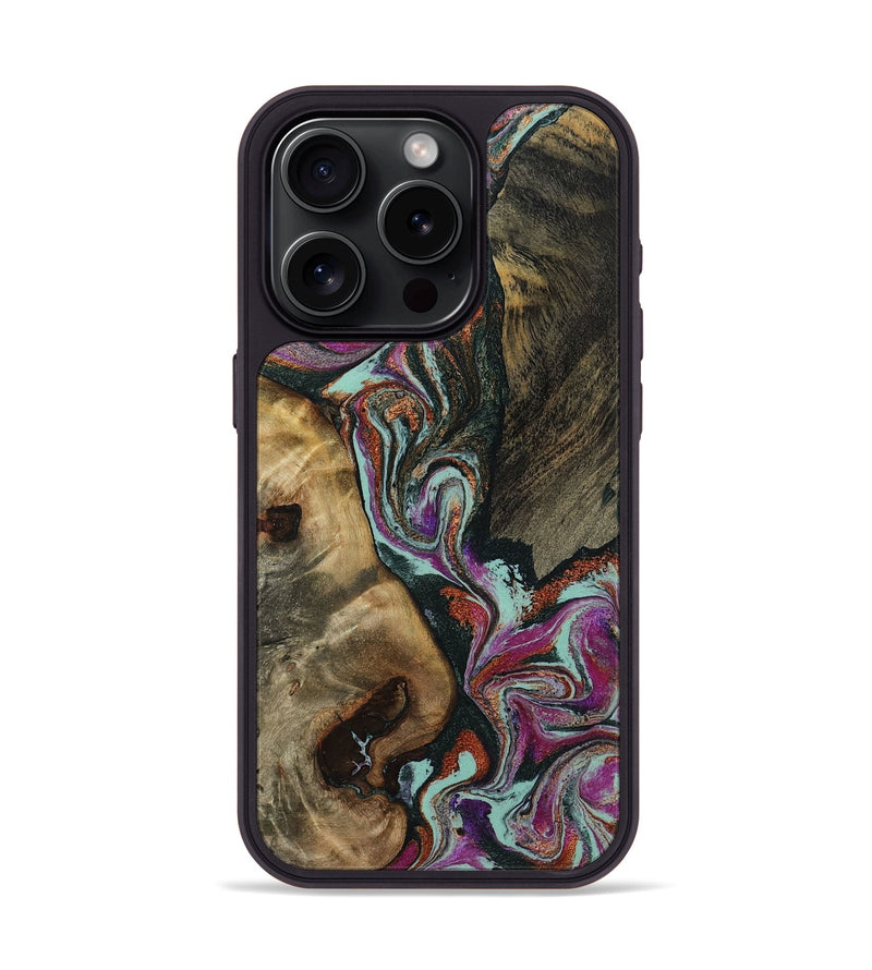 iPhone 15 Pro Wood Phone Case - Vern (Green, 801784)