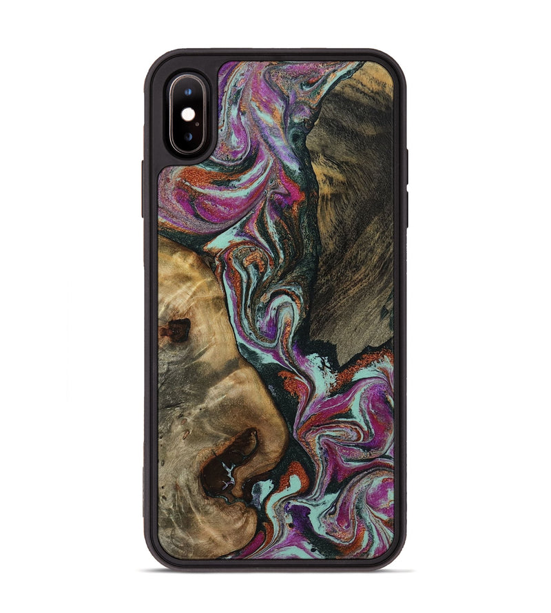 iPhone Xs Max Wood Phone Case - Vern (Green, 801784)