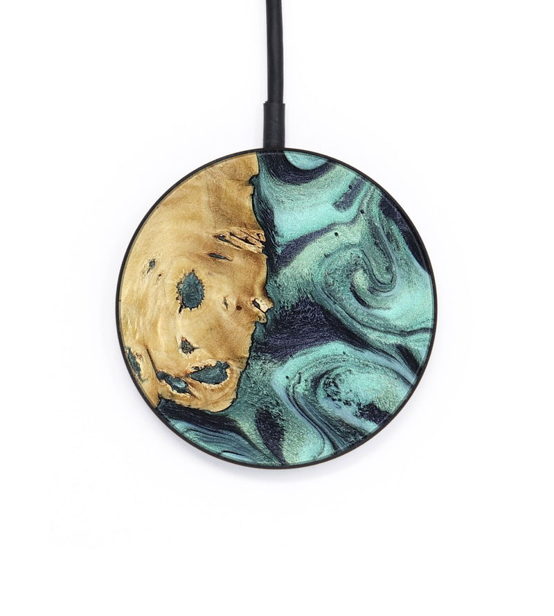 Circle Wood Wireless Charger - Shirlee (Green, 801785)