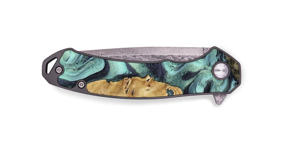 EDC Wood Pocket Knife - Shirlee (Green, 801785)