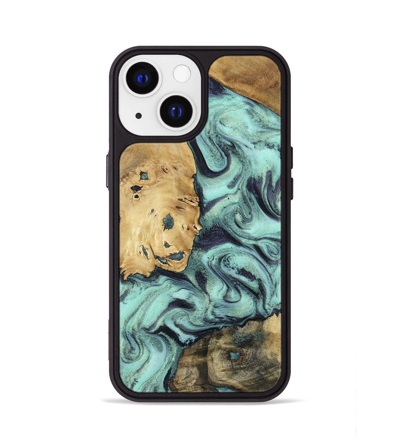iPhone 13 Wood Phone Case - Shirlee (Green, 801785)