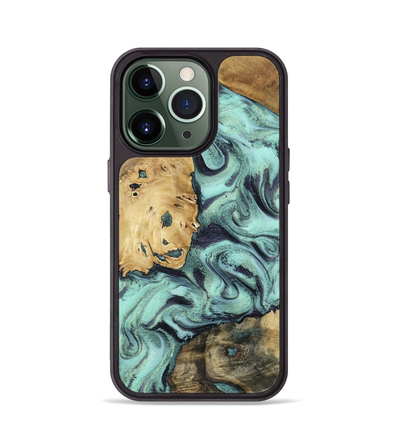 iPhone 13 Pro Wood Phone Case - Shirlee (Green, 801785)