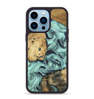 iPhone 14 Pro Max Wood Phone Case - Shirlee (Green, 801785)