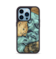 iPhone 14 Pro Wood Phone Case - Shirlee (Green, 801785)