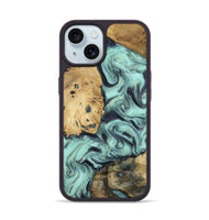 iPhone 15 Wood Phone Case - Shirlee (Green, 801785)