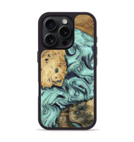 iPhone 16 Pro Wood Phone Case - Shirlee (Green, 801785)