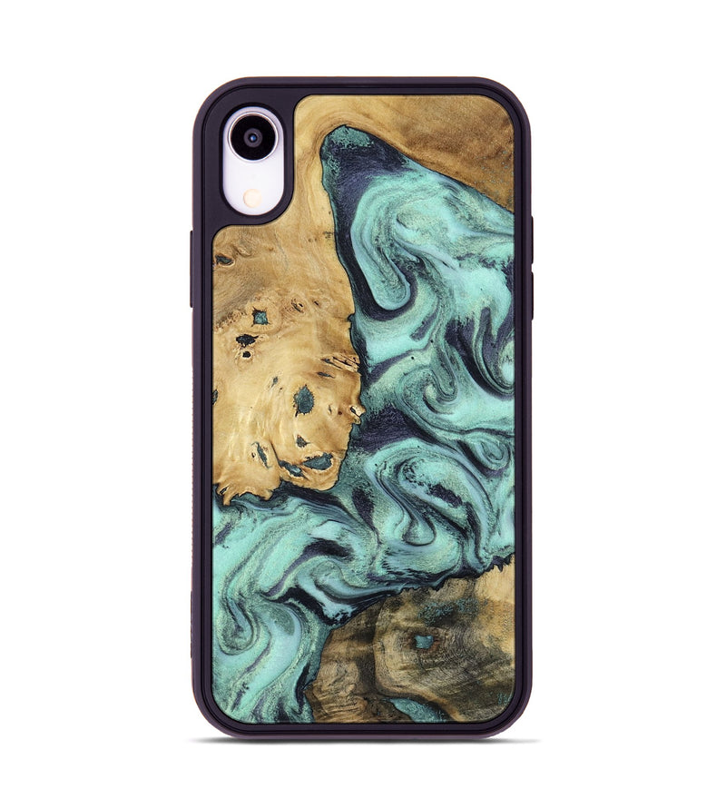 iPhone Xr Wood Phone Case - Shirlee (Green, 801785)