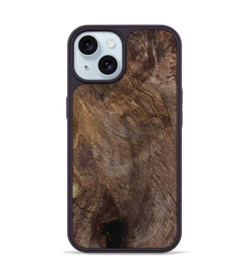 iPhone 15 Wood Phone Case - Dan (Wood Burl, 801791)