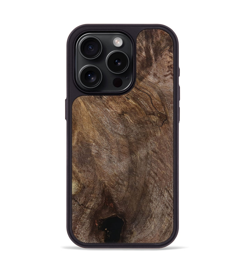 iPhone 15 Pro Wood Phone Case - Dan (Wood Burl, 801791)