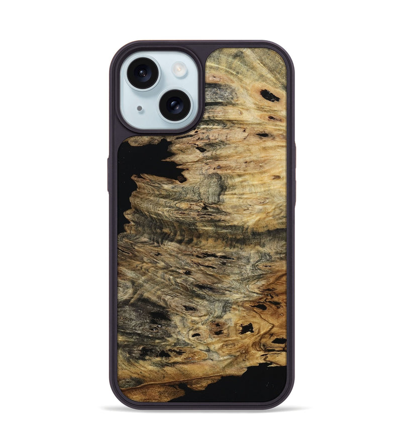 iPhone 15 Wood Phone Case - Royalty (Wood Burl, 801793)