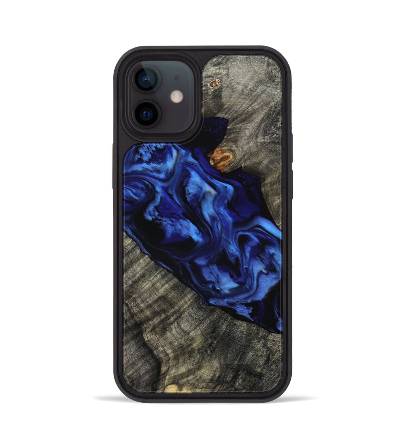 iPhone 12 Wood Phone Case - Miller (Blue, 801797)
