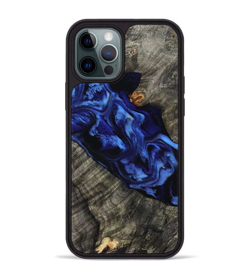 iPhone 12 Pro Max Wood Phone Case - Miller (Blue, 801797)