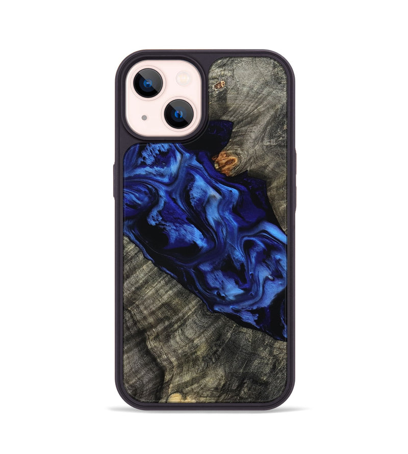 iPhone 14 Wood Phone Case - Miller (Blue, 801797)