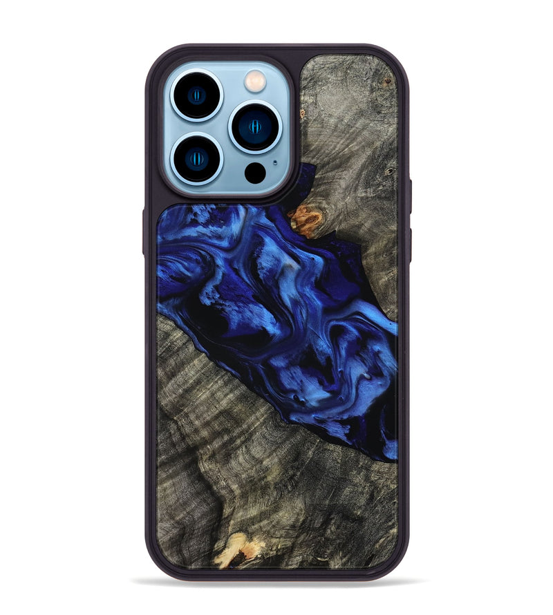 iPhone 14 Pro Max Wood Phone Case - Miller (Blue, 801797)