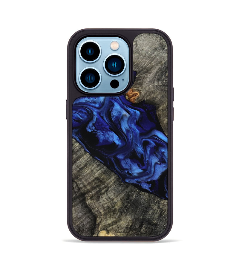 iPhone 14 Pro Wood Phone Case - Miller (Blue, 801797)