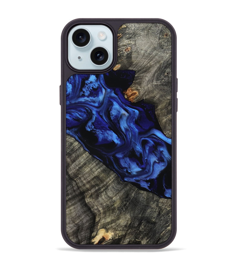 iPhone 15 Plus Wood Phone Case - Miller (Blue, 801797)
