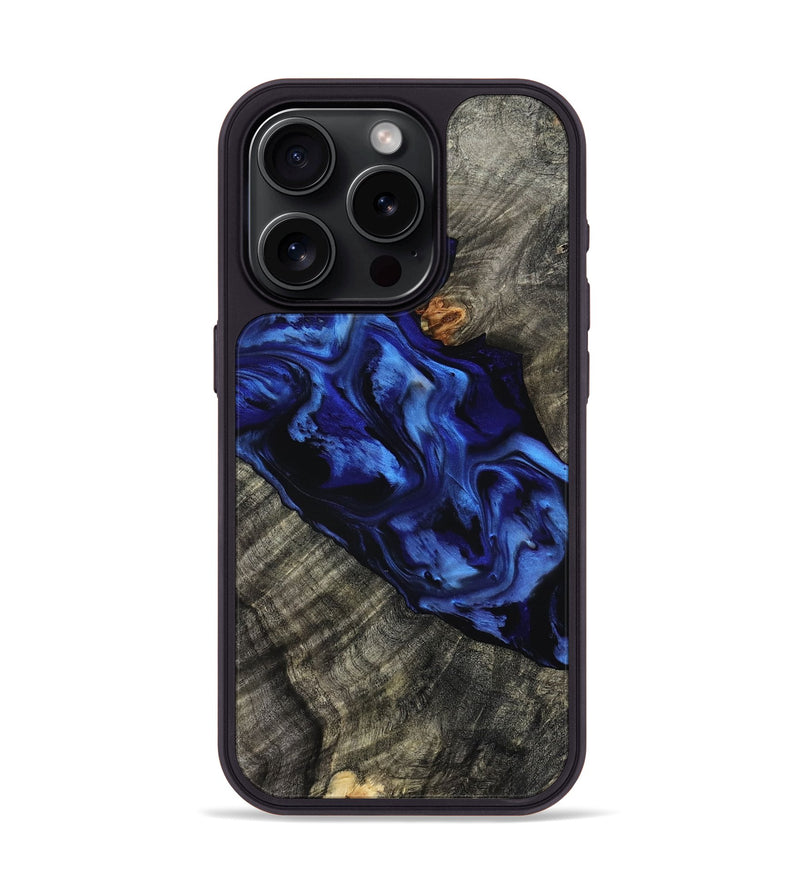 iPhone 15 Pro Wood Phone Case - Miller (Blue, 801797)