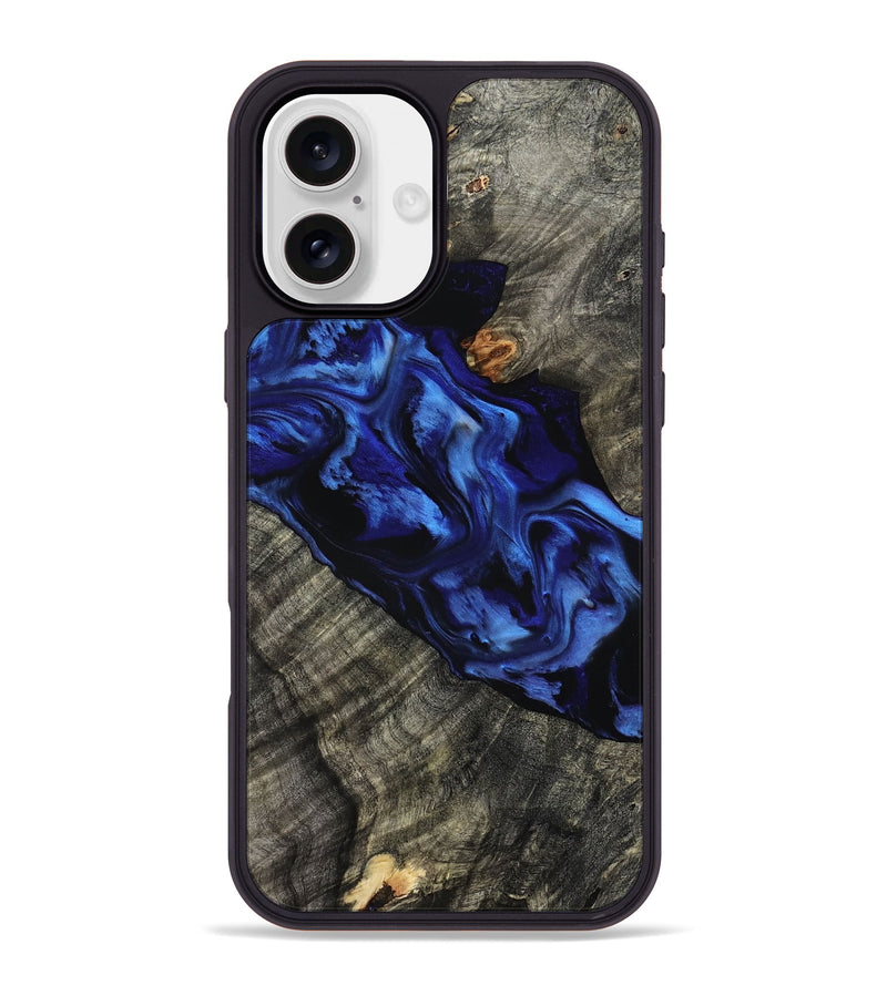 iPhone 16 Plus Wood Phone Case - Miller (Blue, 801797)