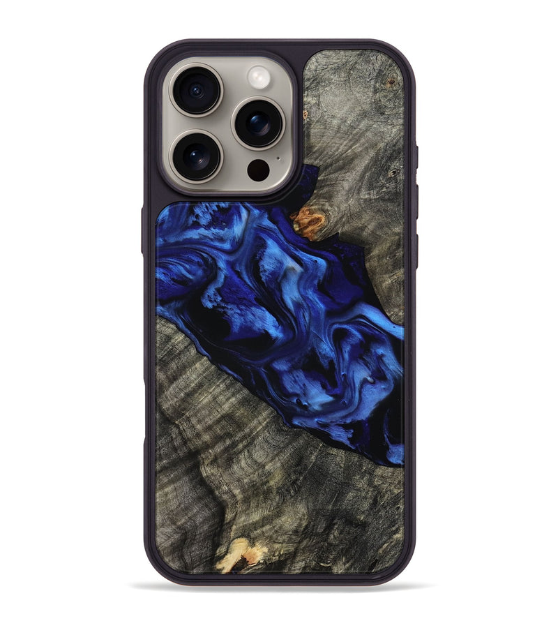 iPhone 16 Pro Max Wood Phone Case - Miller (Blue, 801797)