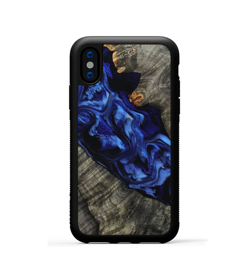 iPhone Xs Wood Phone Case - Miller (Blue, 801797)