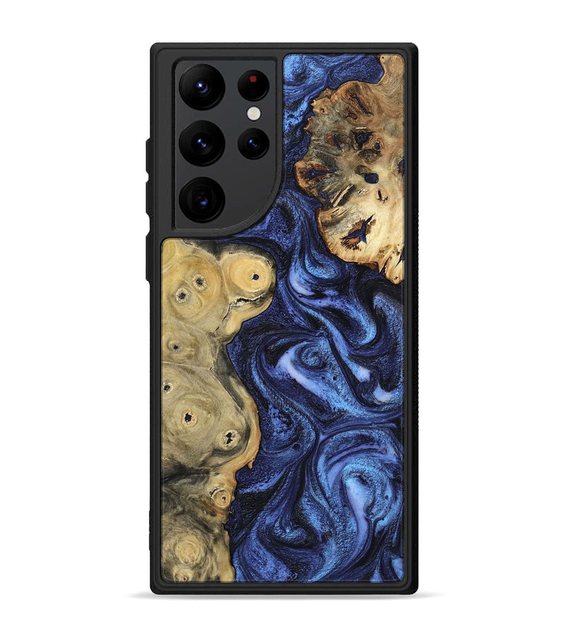 Galaxy S22 Ultra Wood Phone Case - Seven (Blue, 801798)