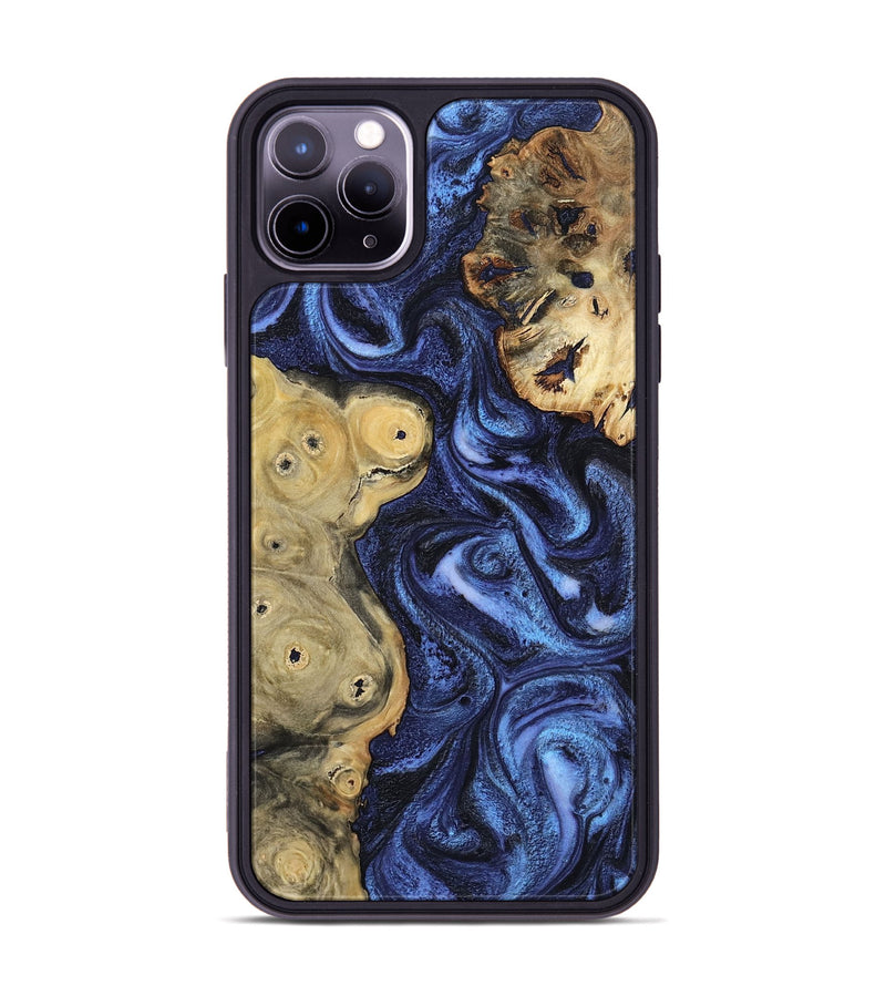 iPhone 11 Pro Max Wood Phone Case - Seven (Blue, 801798)
