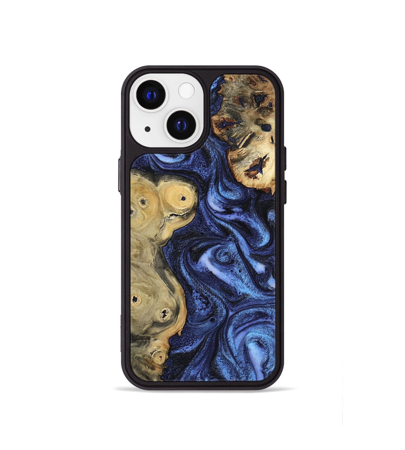 iPhone 13 mini Wood Phone Case - Seven (Blue, 801798)