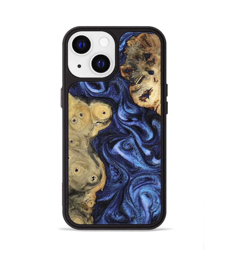 iPhone 13 Wood Phone Case - Seven (Blue, 801798)