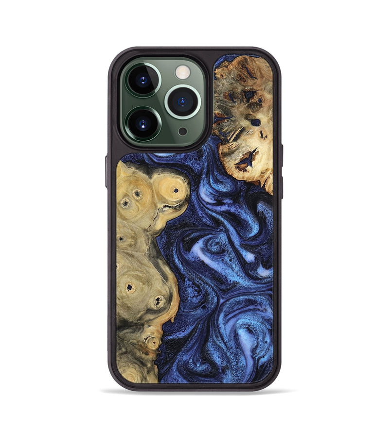 iPhone 13 Pro Wood Phone Case - Seven (Blue, 801798)