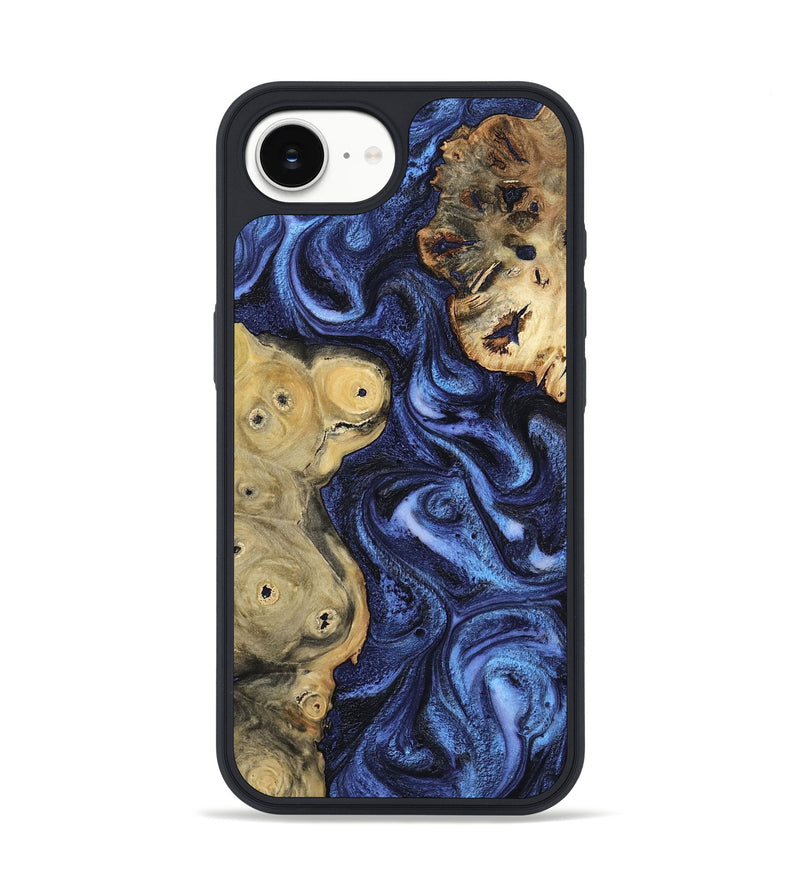 iPhone 16e Wood Phone Case - Seven (Blue, 801798)