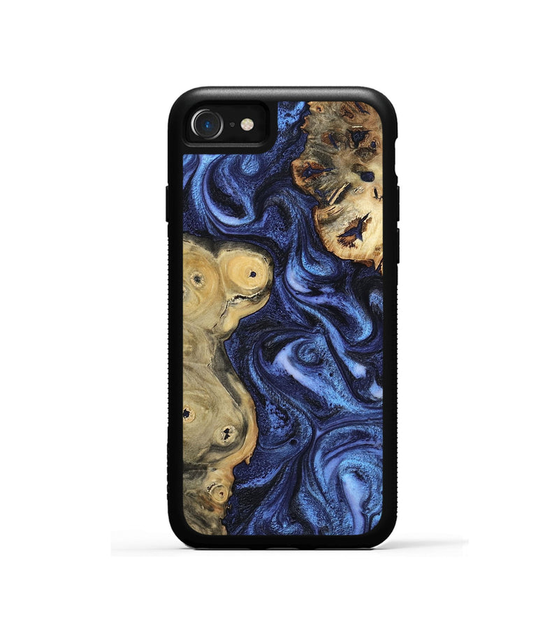 iPhone SE Wood Phone Case - Seven (Blue, 801798)