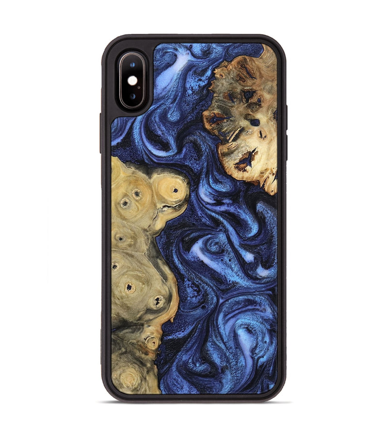 iPhone Xs Max Wood Phone Case - Seven (Blue, 801798)