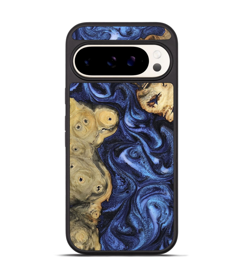 Pixel 9 Pro Wood Phone Case - Seven (Blue, 801798)