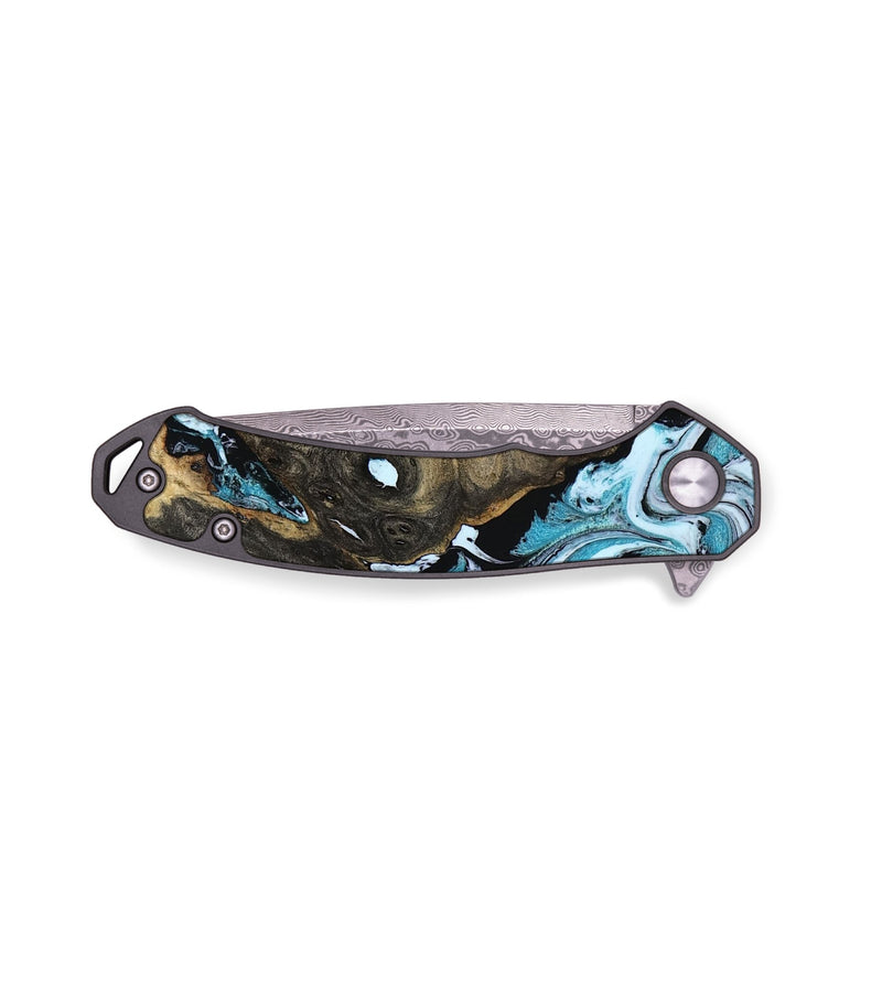 EDC Wood Pocket Knife - Ethan (Blue, 801799)
