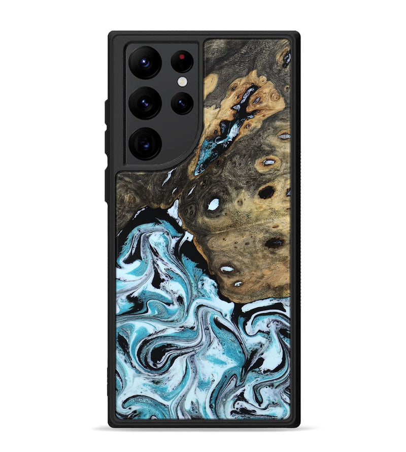 Galaxy S22 Ultra Wood Phone Case - Ethan (Blue, 801799)