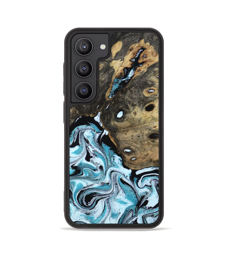 Galaxy S23 Wood Phone Case - Ethan (Blue, 801799)