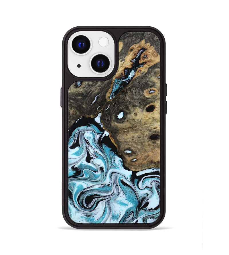 iPhone 13 Wood Phone Case - Ethan (Blue, 801799)