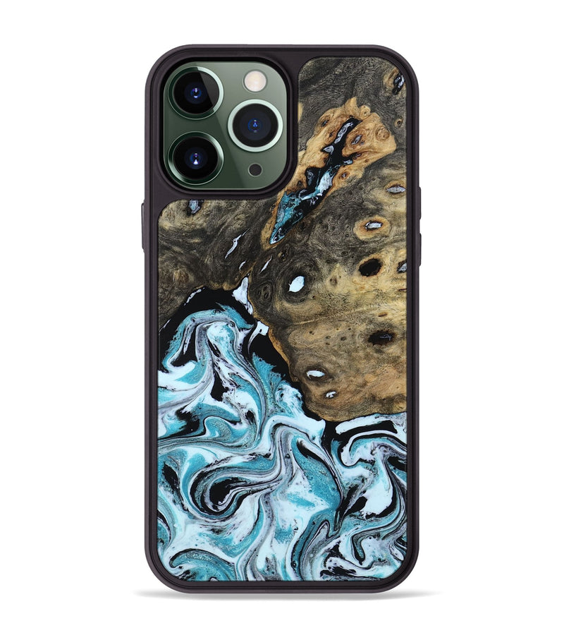 iPhone 13 Pro Max Wood Phone Case - Ethan (Blue, 801799)