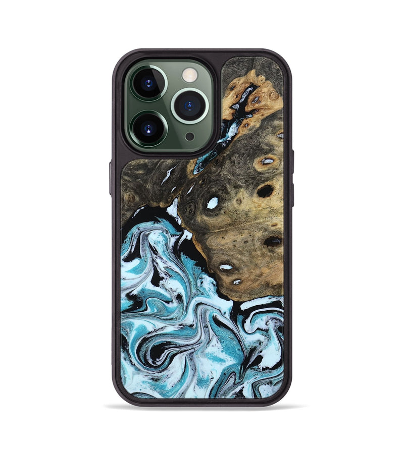 iPhone 13 Pro Wood Phone Case - Ethan (Blue, 801799)
