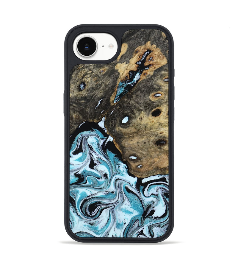 iPhone 16e Wood Phone Case - Ethan (Blue, 801799)