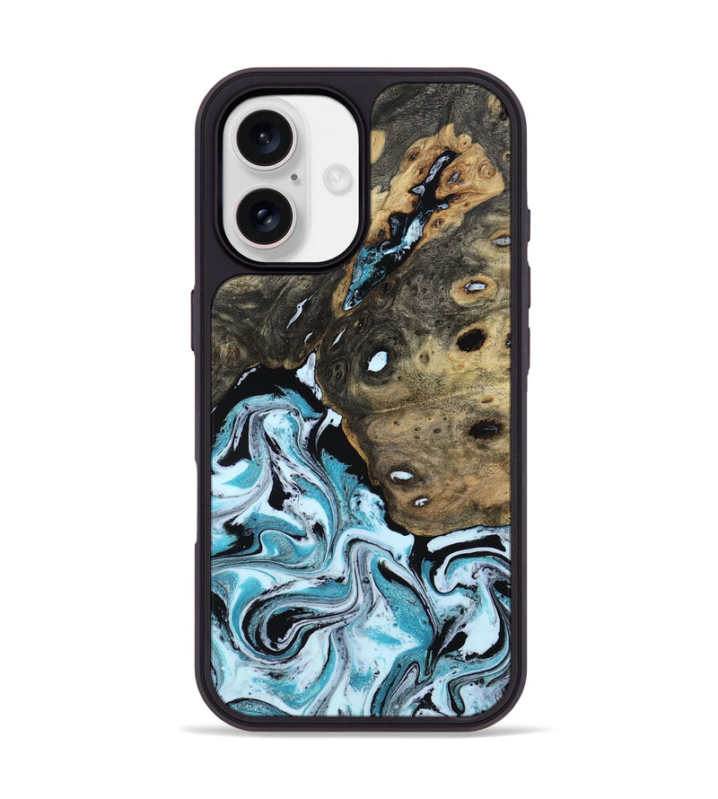iPhone 17 Wood Phone Case - Ethan (Blue, 801799)