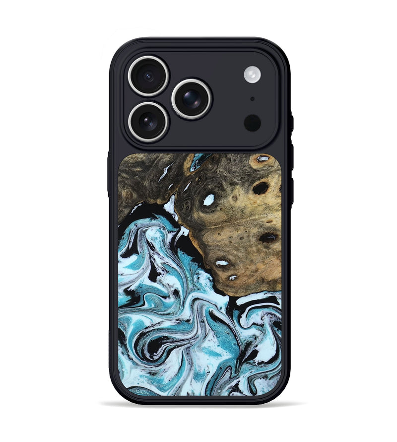 iPhone 17 Pro Wood Phone Case - Ethan (Blue, 801799)