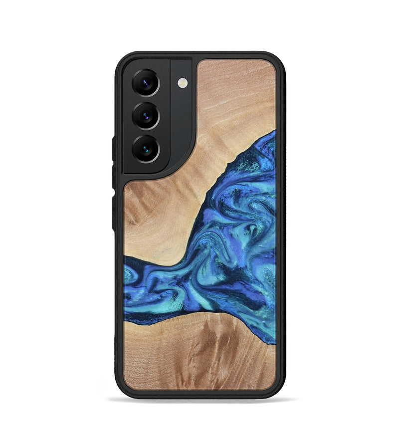 Galaxy S22 Wood Phone Case - Zetta (Blue, 801800)