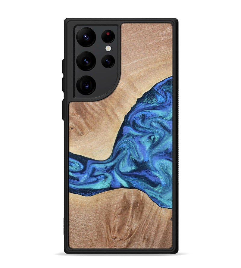 Galaxy S22 Ultra Wood Phone Case - Zetta (Blue, 801800)